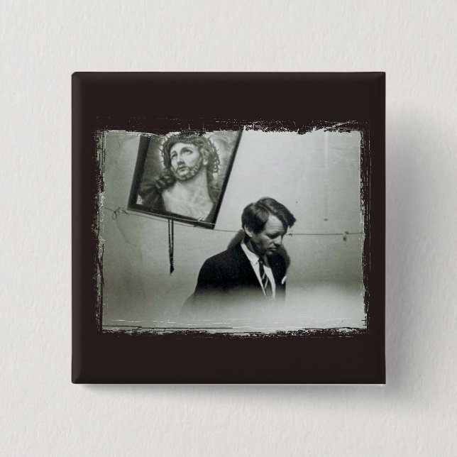 Robert Francis Kennedy 15 Cm Square Badge (Front)