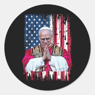 Robert Francis Prevost America's Pope Classic Round Sticker