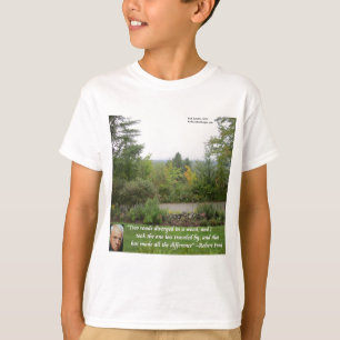 Robert Frost Wisdom Quote "Road Less Travelled" T-Shirt