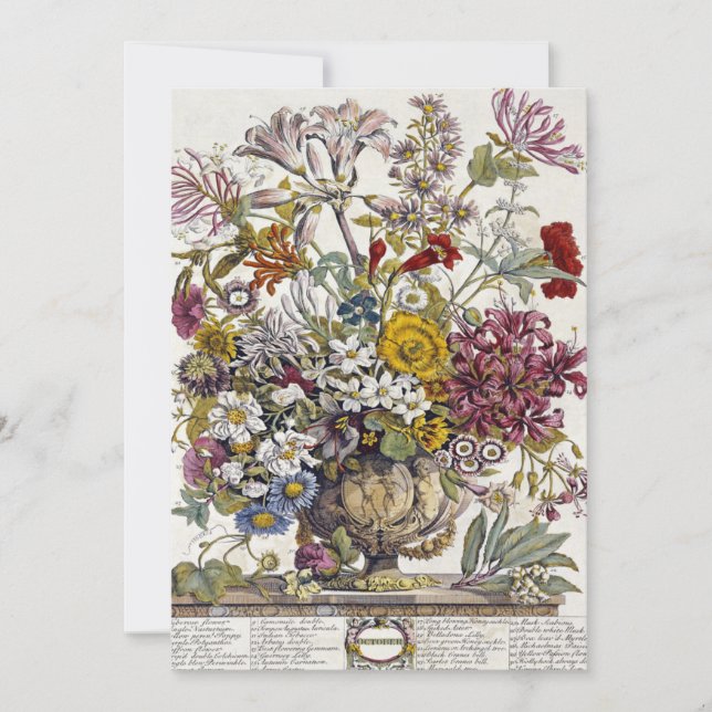 Robert Furber - October  -  Twelve Months Invitation (Front)