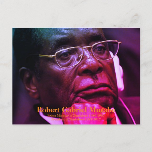 Robert G. Mugabe, President of Zimbabwe Postcard (Front)