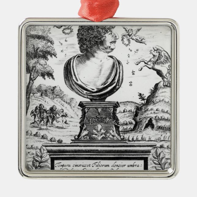 Robert Herrick , engraved by the artist Metal Ornament (Front)