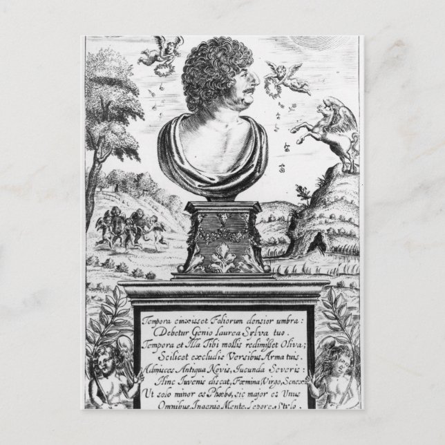 Robert Herrick , engraved by the artist Postcard (Front)