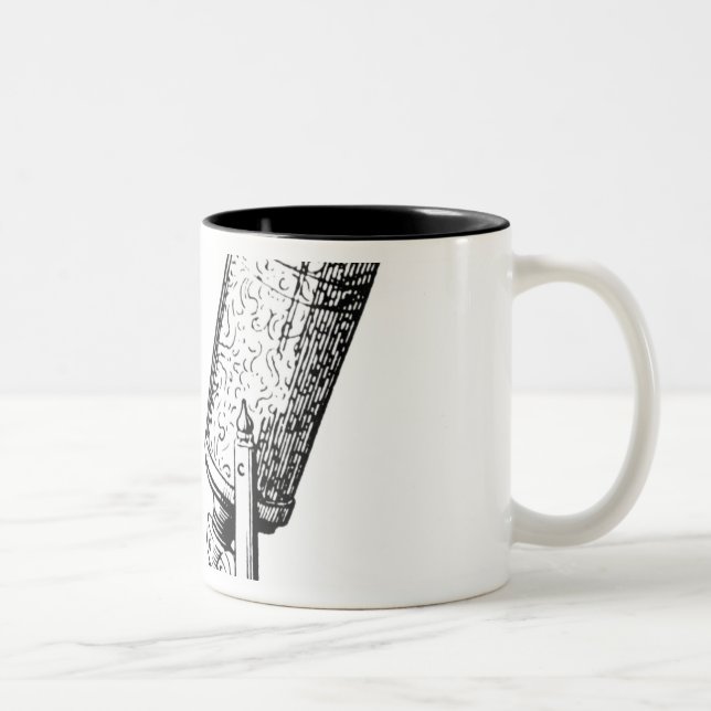 Robert Hooke's Microscope Two-Tone Coffee Mug (Right)