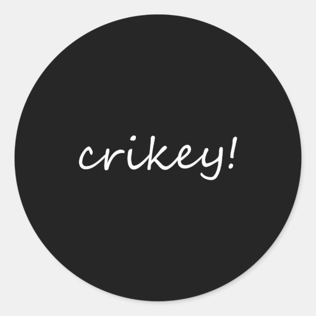 Robert Irwin Crikey For Men Womens  Classic Round Sticker (Front)