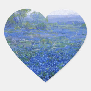 Robert Julian Onderdonk a-cloudy-day-bluebonnets Heart Sticker