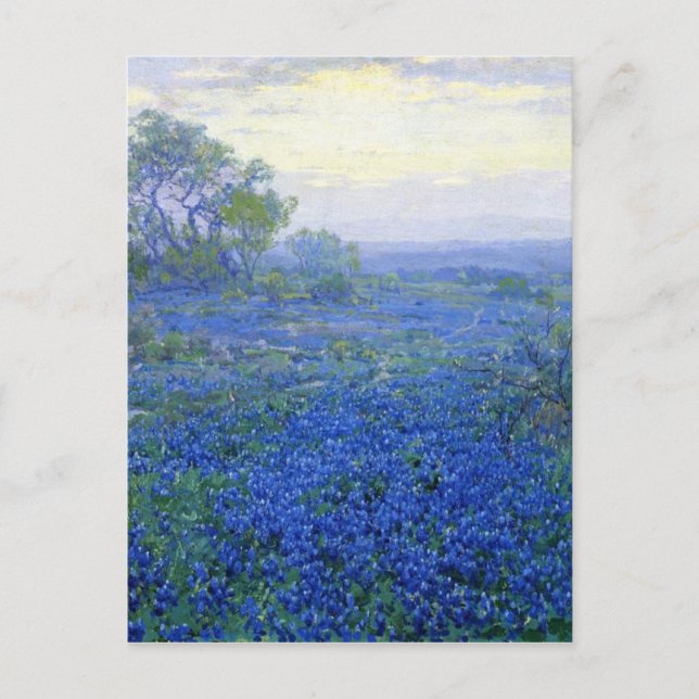 Robert Julian Onderdonk a-cloudy-day-bluebonnets Postcard (Front)