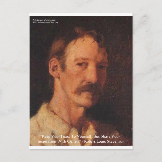 Robert Lewis Stevenson Quote Postcard (Front)