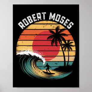 Robert Moses Beach Surfing Poster