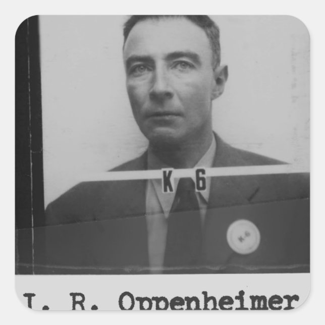 Robert Oppenheimer Square Sticker (Front)