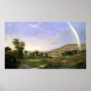 Robert S. Duncanson Landscape with Rainbow Poster