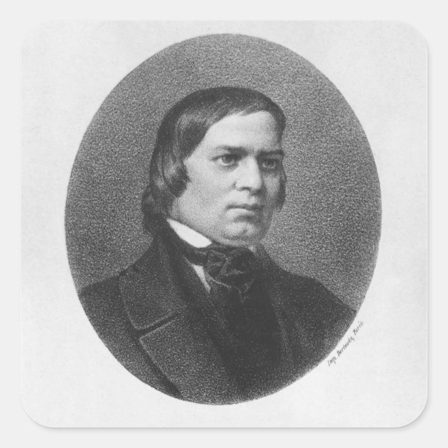 Robert Schumann, 1839 Square Sticker (Front)