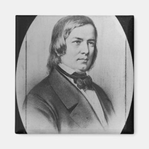 Robert Schumann engraved from a photograph Magnet