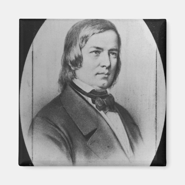 Robert Schumann  engraved from a photograph Magnet (Front)