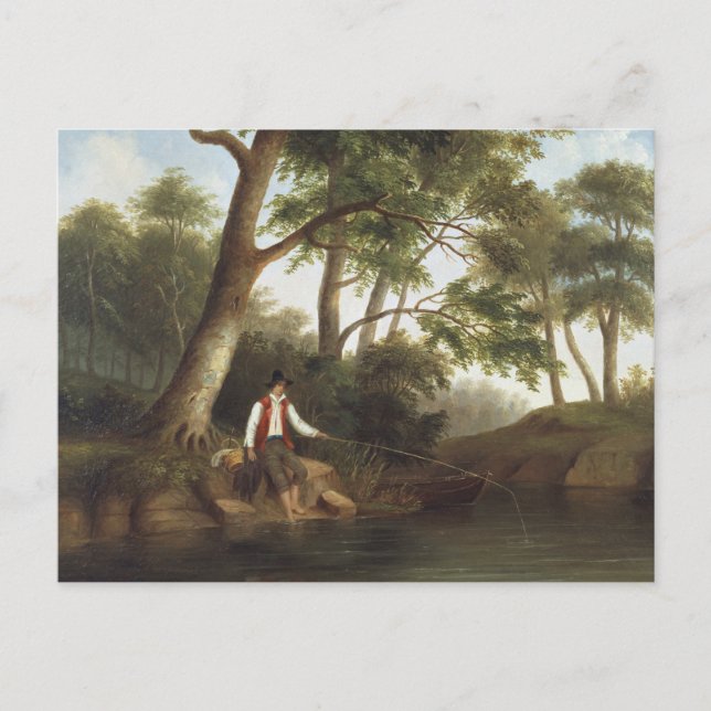 Robert Scott Duncanson - Man Fishing Postcard (Front)