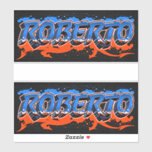 Roberto Vorname Name Graffiti Aufkleber Sticker