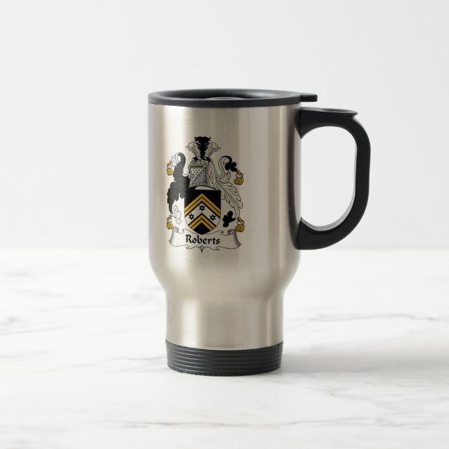 Roberts Family Crest Travel Mug (Right)
