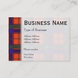 Robertson clan Plaid Scottish tartan Business Card