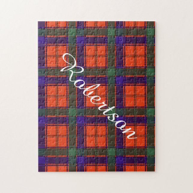 Robertson clan Plaid Scottish tartan Jigsaw Puzzle (Vertical)