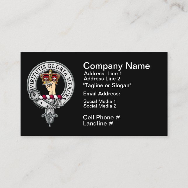 Robertson Crest Badge Business Card (Front)