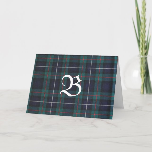 Robertson Modern Hunting Tartan Note Card (Front)