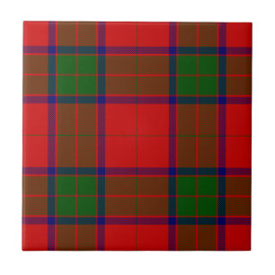 Robertson tartan red green plaid ceramic tile