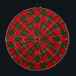 Robertson tartan red green plaid dartboard<br><div class="desc">Robertson clan tartan red green plaid</div>