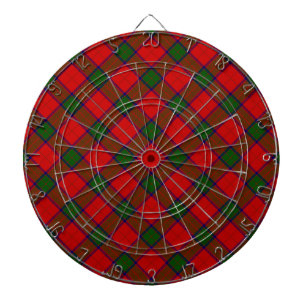 Robertson tartan red green plaid dartboard