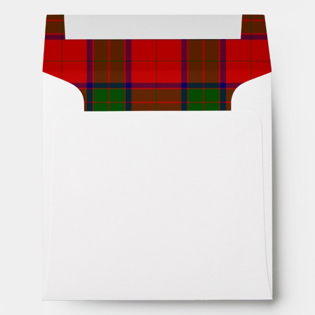 Robertson tartan red green plaid envelope (Back (Bottom))