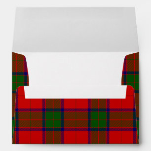 Robertson tartan red green plaid envelope