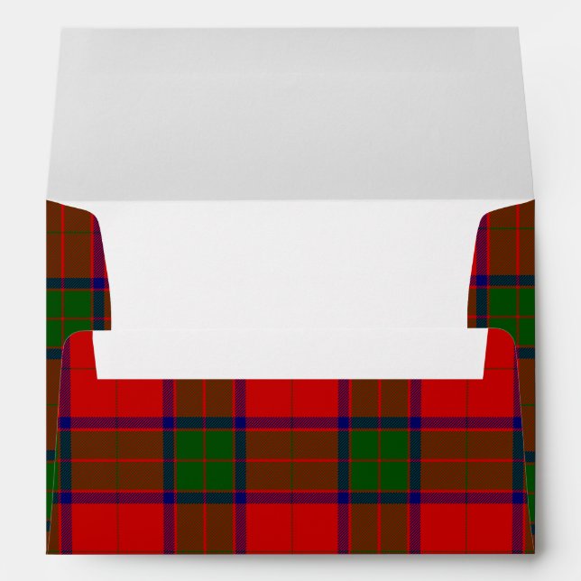 Robertson tartan red green plaid envelope (Back (Bottom))