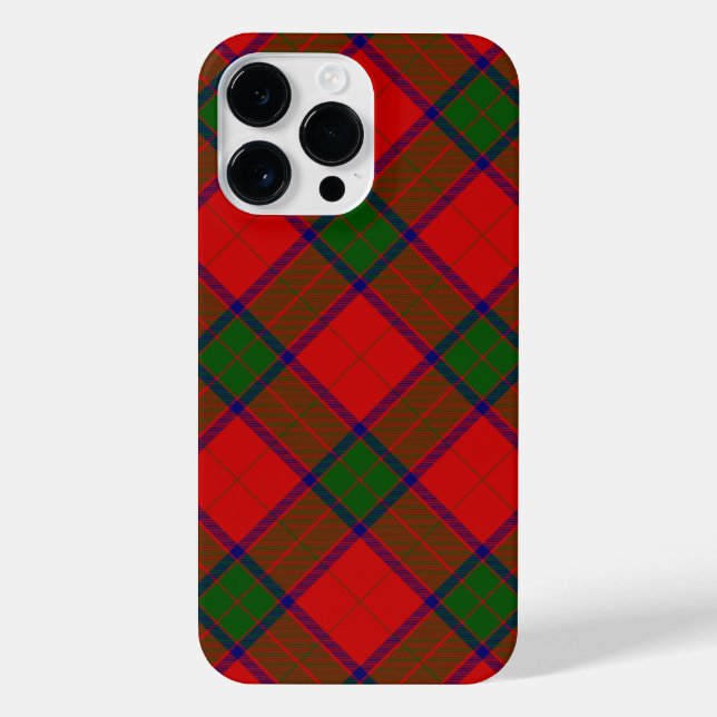 Robertson tartan red green plaid iPhone case (Back)
