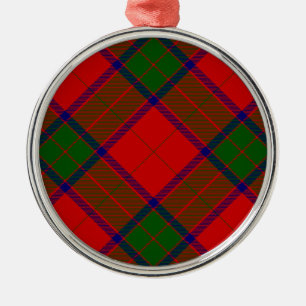 Robertson tartan red green plaid metal tree decoration