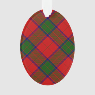 Robertson tartan red green plaid ornament