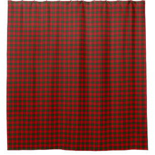 Robertson tartan red green plaid shower curtain