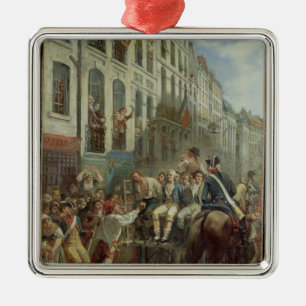 Robespierre and Saint-Just Metal Ornament