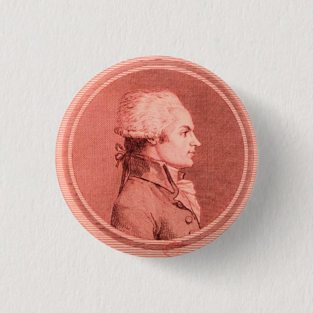 Robespierre profile 3 cm round badge (Front)