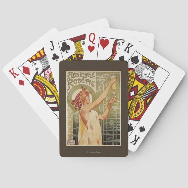 Robette Absinthe Advertisement Poster Playing Cards (Back)