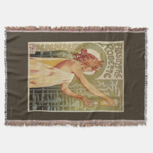 Robette Absinthe Advertisement Poster Throw Blanket
