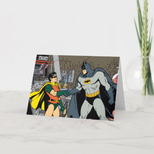 Robin And Batman Handshake Card