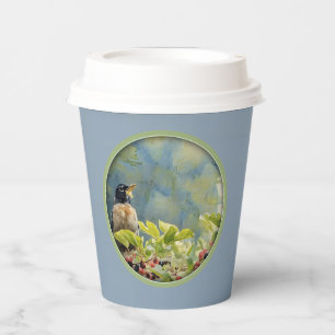 Robin and Berries - Paper Cup