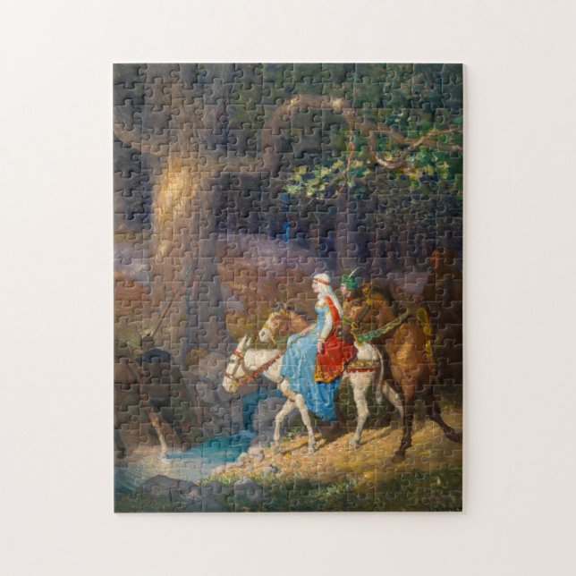 Robin and His Mother Go to Nottingham Fair, 1917 Jigsaw Puzzle (Vertical)