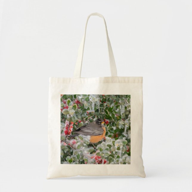 Robin at Christmas Tote Bag (Front)