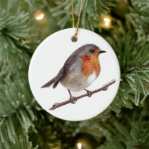 Robin Bird (Erithacus Rubecula) Christmas Decor