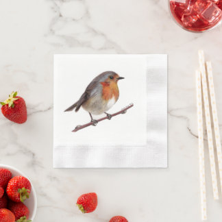 Robin Bird (Erithacus Rubecula) Napkin