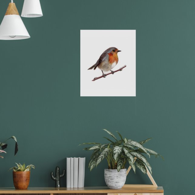 Robin Bird (Erithacus Rubecula) Poster (Living Room 1)