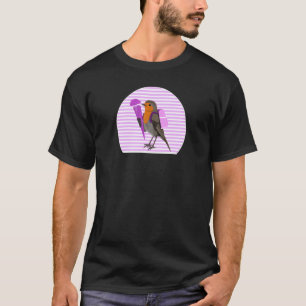 Robin Bird First Day At School Bird Animal Biolog T-Shirt