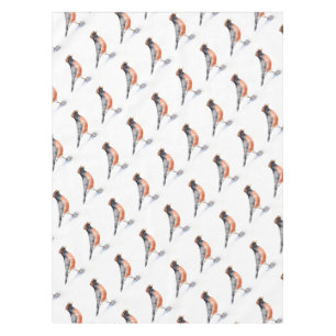 Robin Bird in Hat Tablecloth