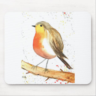 Robin bird mouse pad