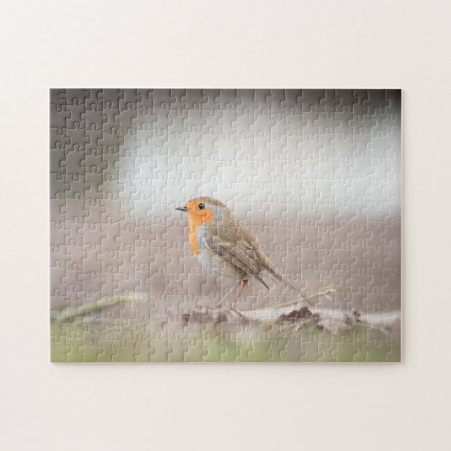 Robin Bird Nature Photo Jigsaw Puzzle (Horizontal)